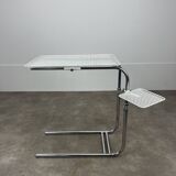 "L'Adap-Table" modular serving trolley in perforated metal and chrome
