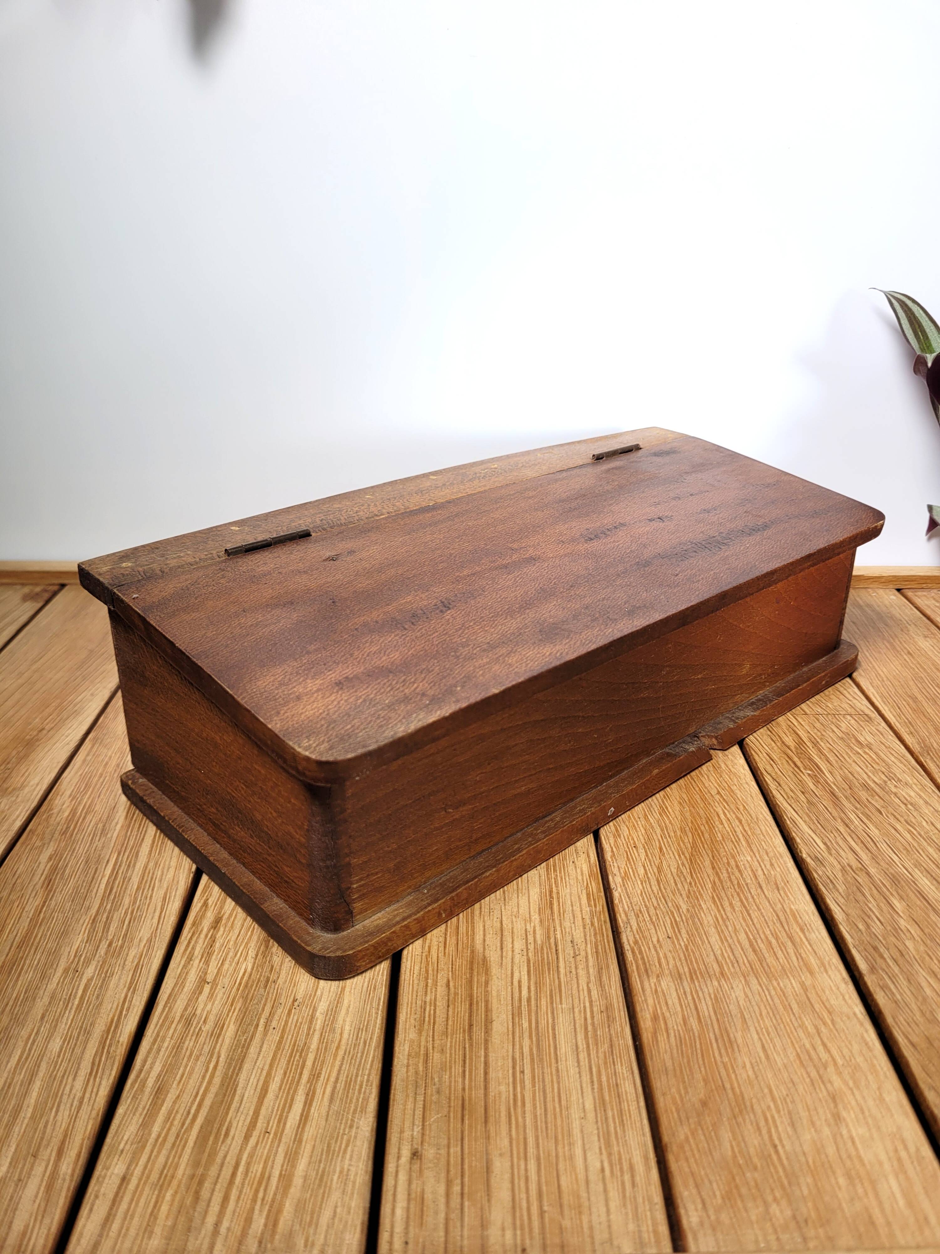 Old wooden box desk