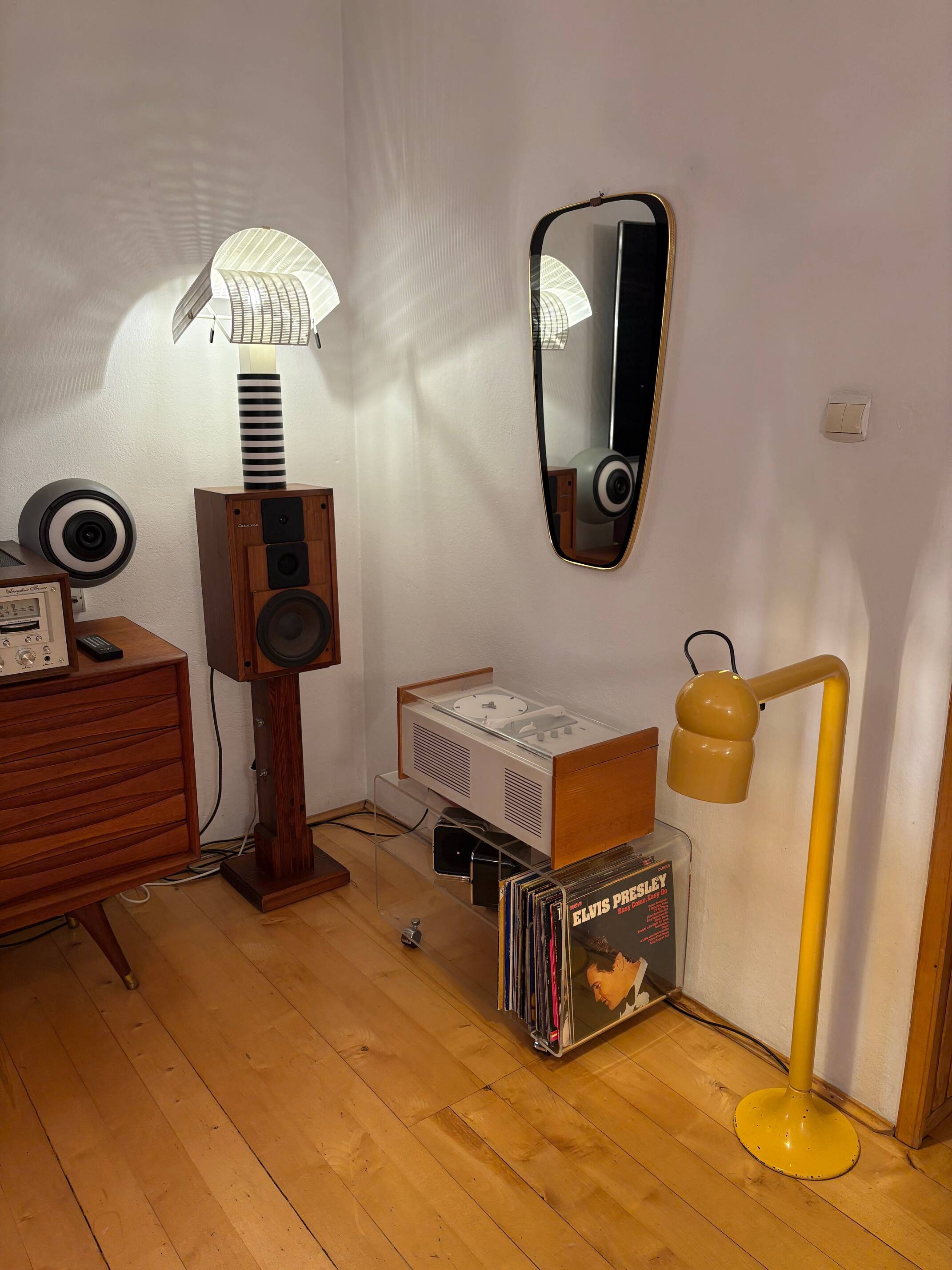 Large Rockabilly Mirror, 1960s