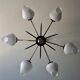 Lustre 6 tulipes 1950 Maison Arlus