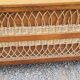 Vintage chest bench from the 50s in oak and rattan