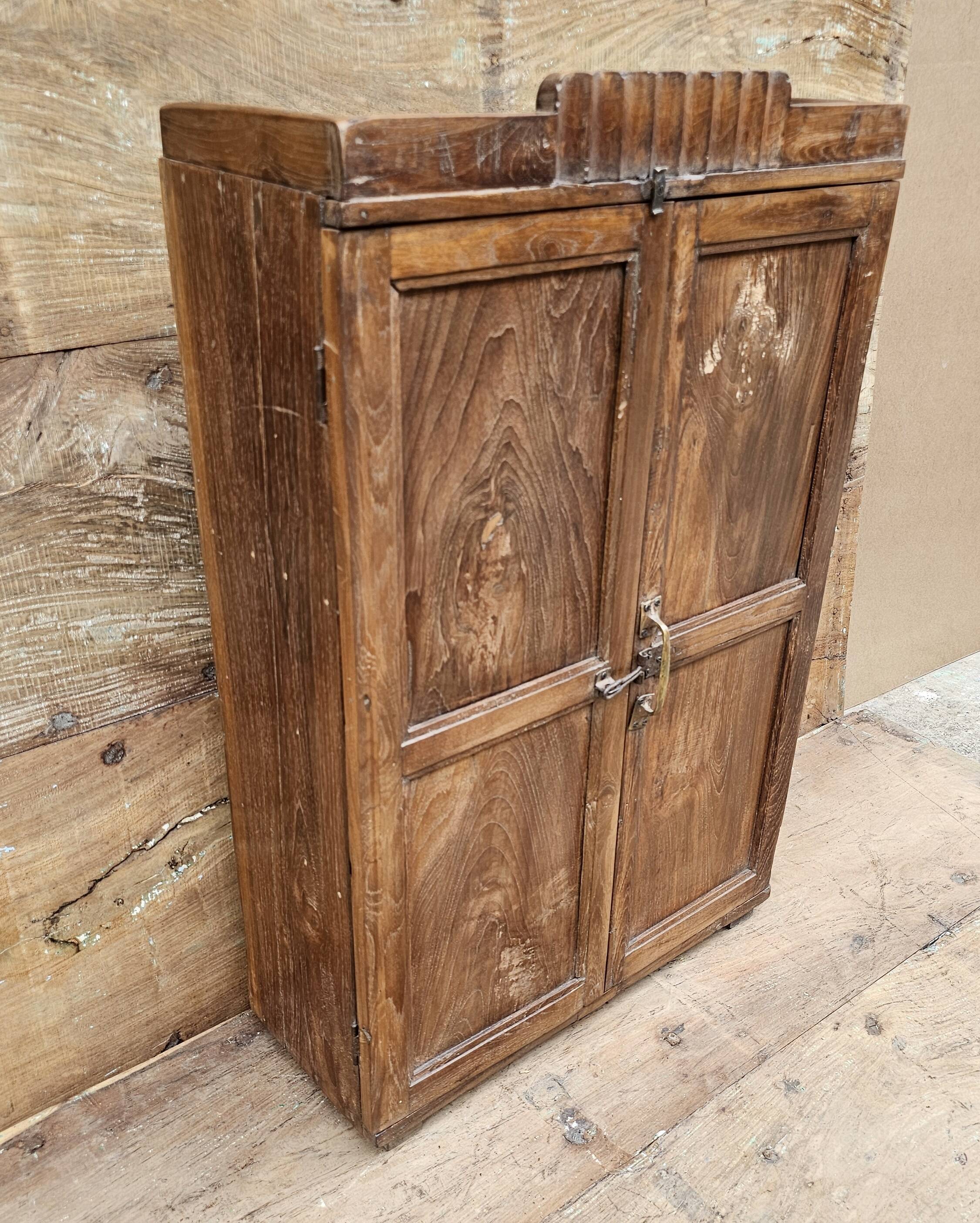 Antique Art Deco cabinet in Burmese teak