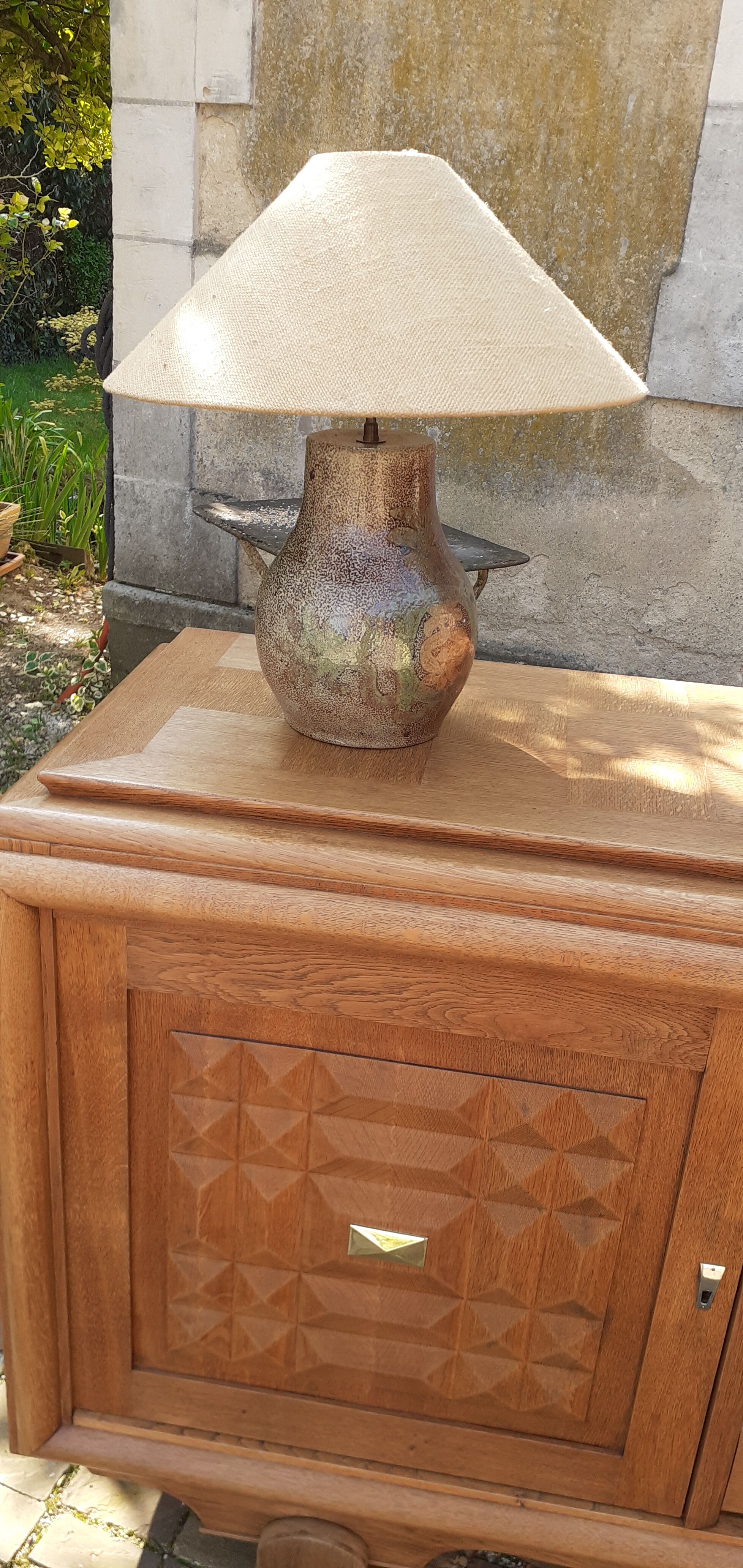 Brutalist oak sideboard year 40