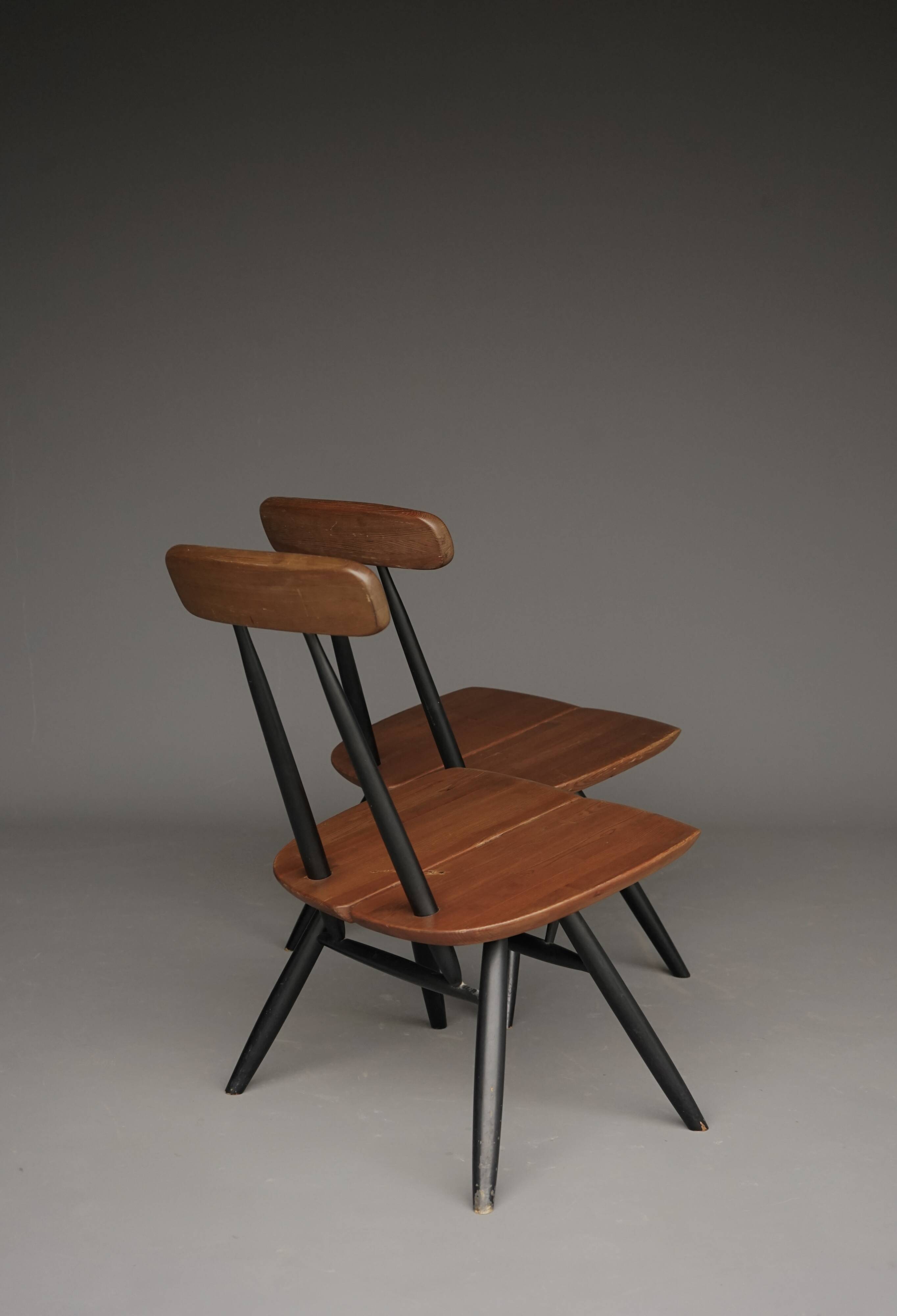 Chaises longues Pirkka par Ilmari Tapiovaara pour Laukaan Puu. Lot de 2
