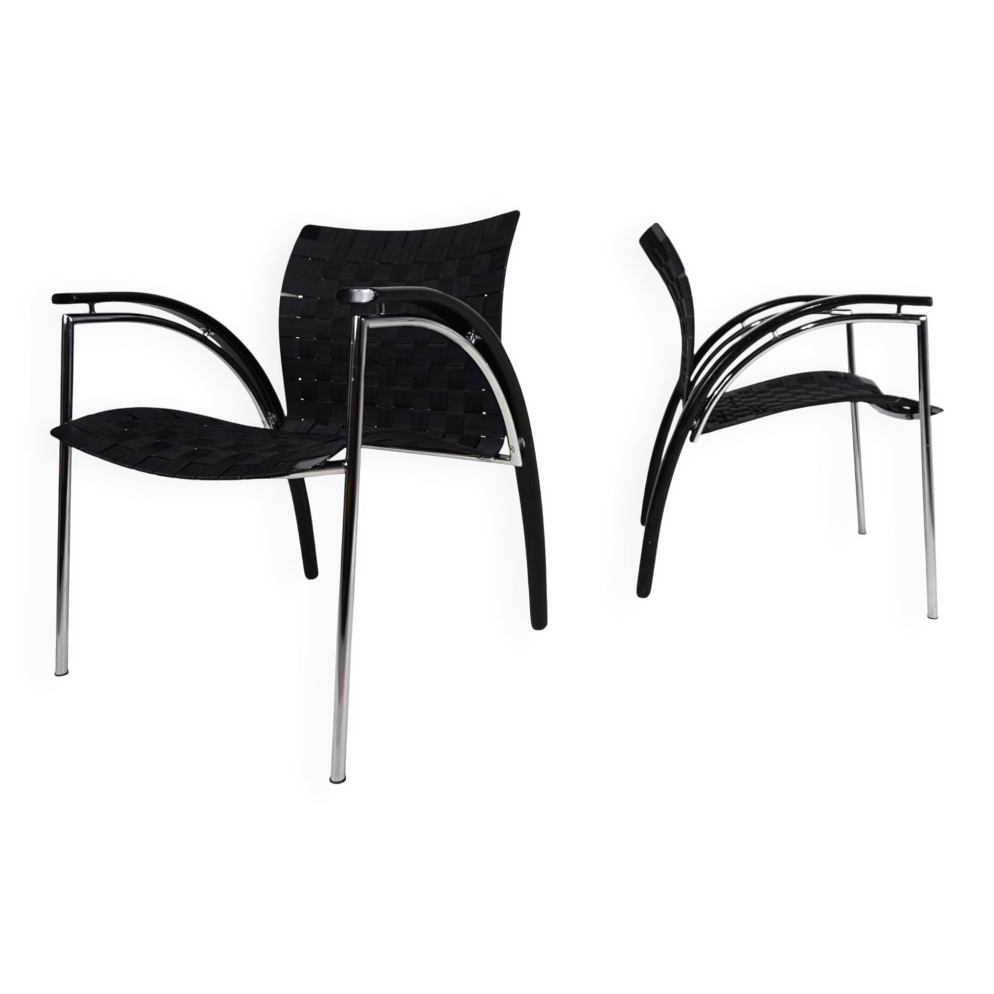 Thonet set of 2 lounge chairs by Peter Maly, 1980