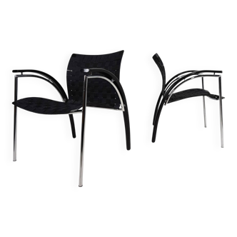Thonet set of 2 lounge chairs by Peter Maly, 1980