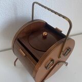 Pot vintage 1960 à tabac tabatière fut tonneau pipe vin - 25 x 14 cm