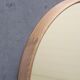 Vintage Scandinavian wooden circular mirror, 1970s