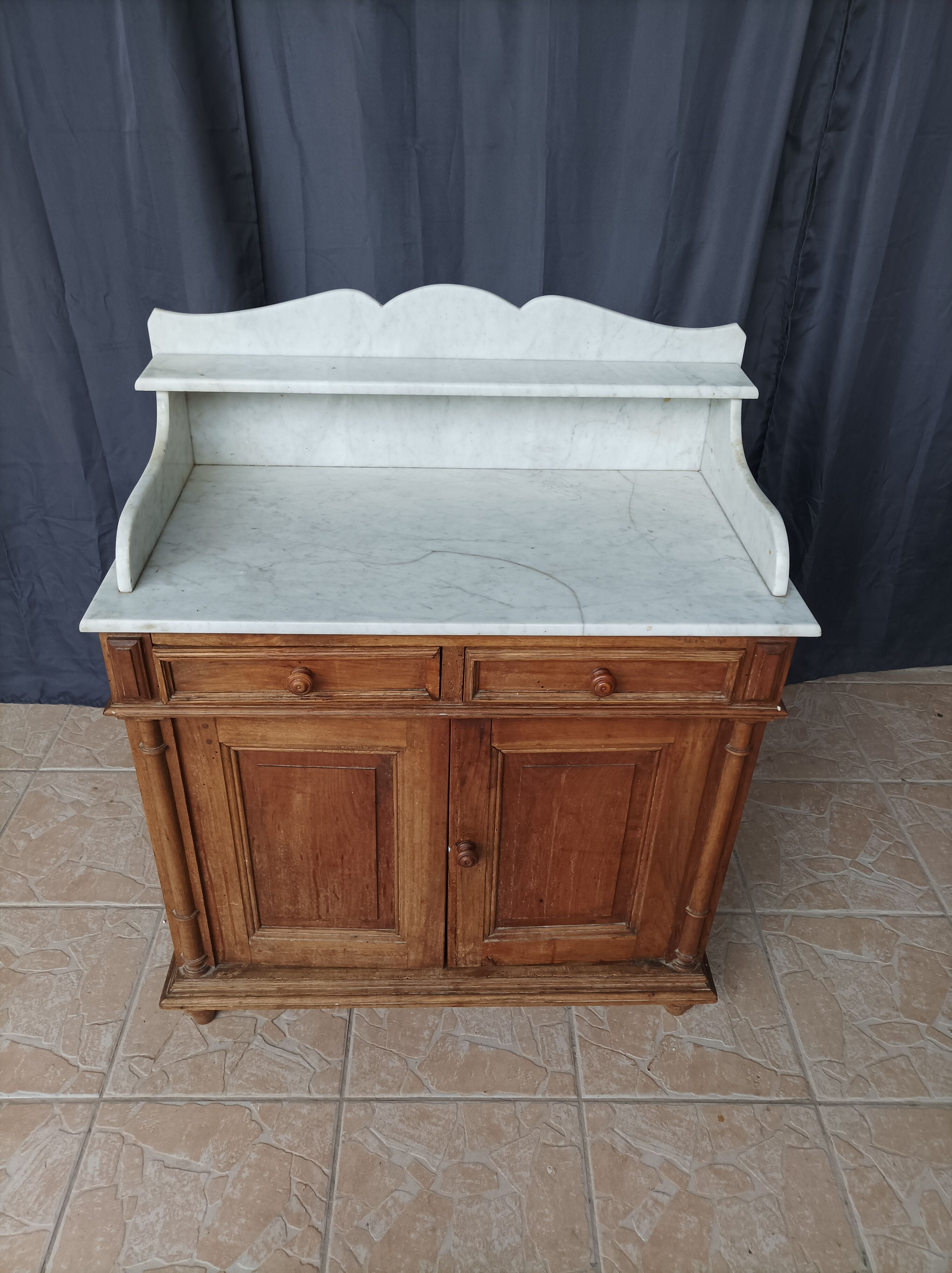 Vintage walnut vanity
