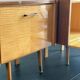 Pair of vintage laminate bed side tables