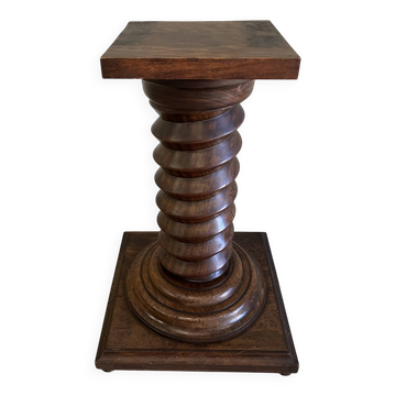 Sellette colonne torsadée style vis de pressoir