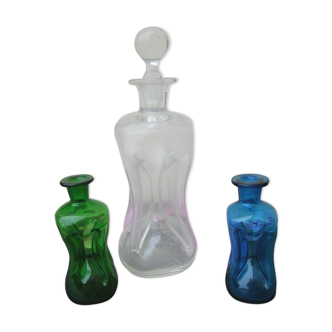 Set of 3 bottles holmegaard carafes Jacob Bang