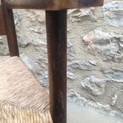 Fauteuil paillé rustique