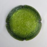 Green molded glass ashtray