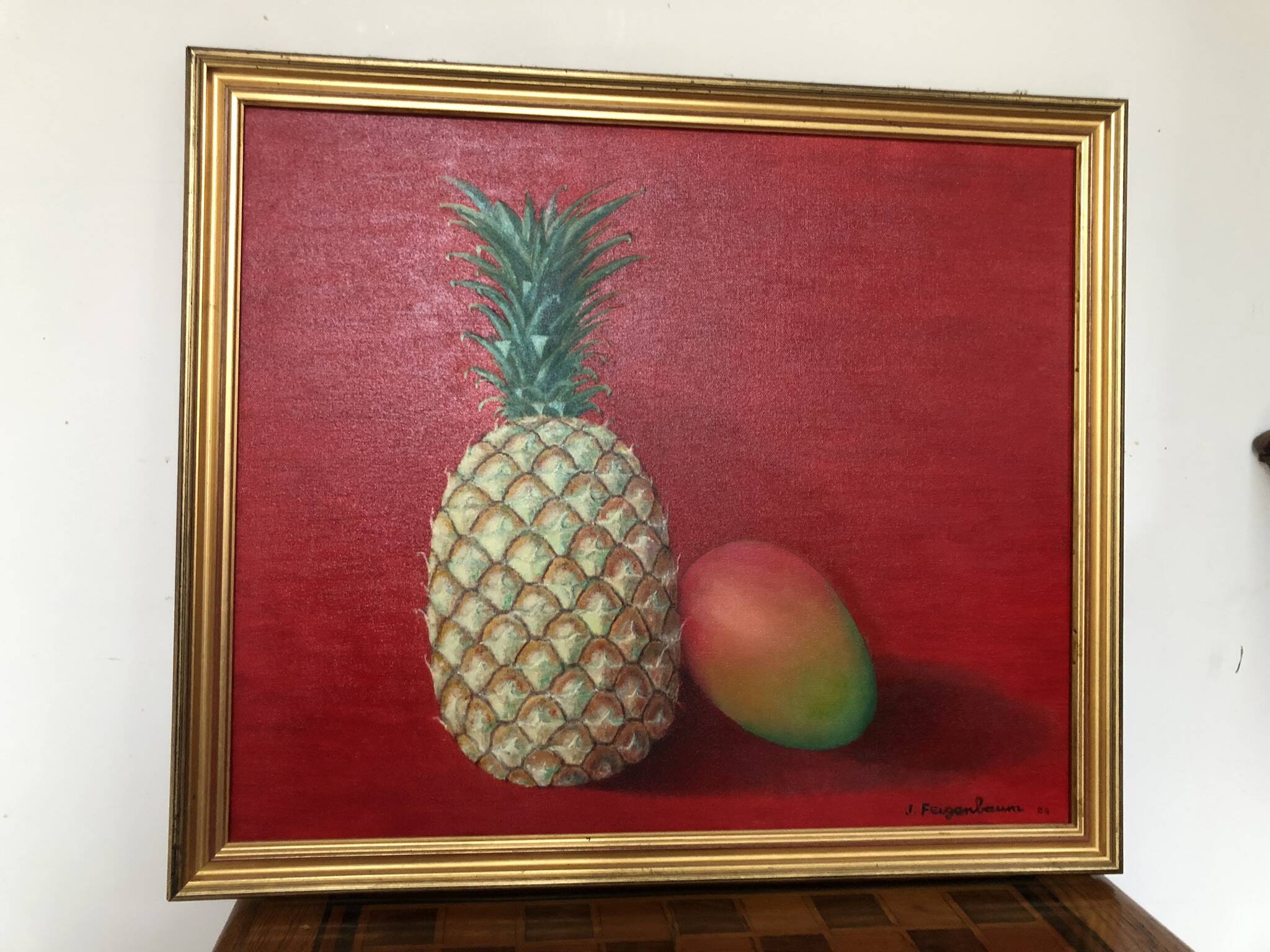Pineapple still life painting