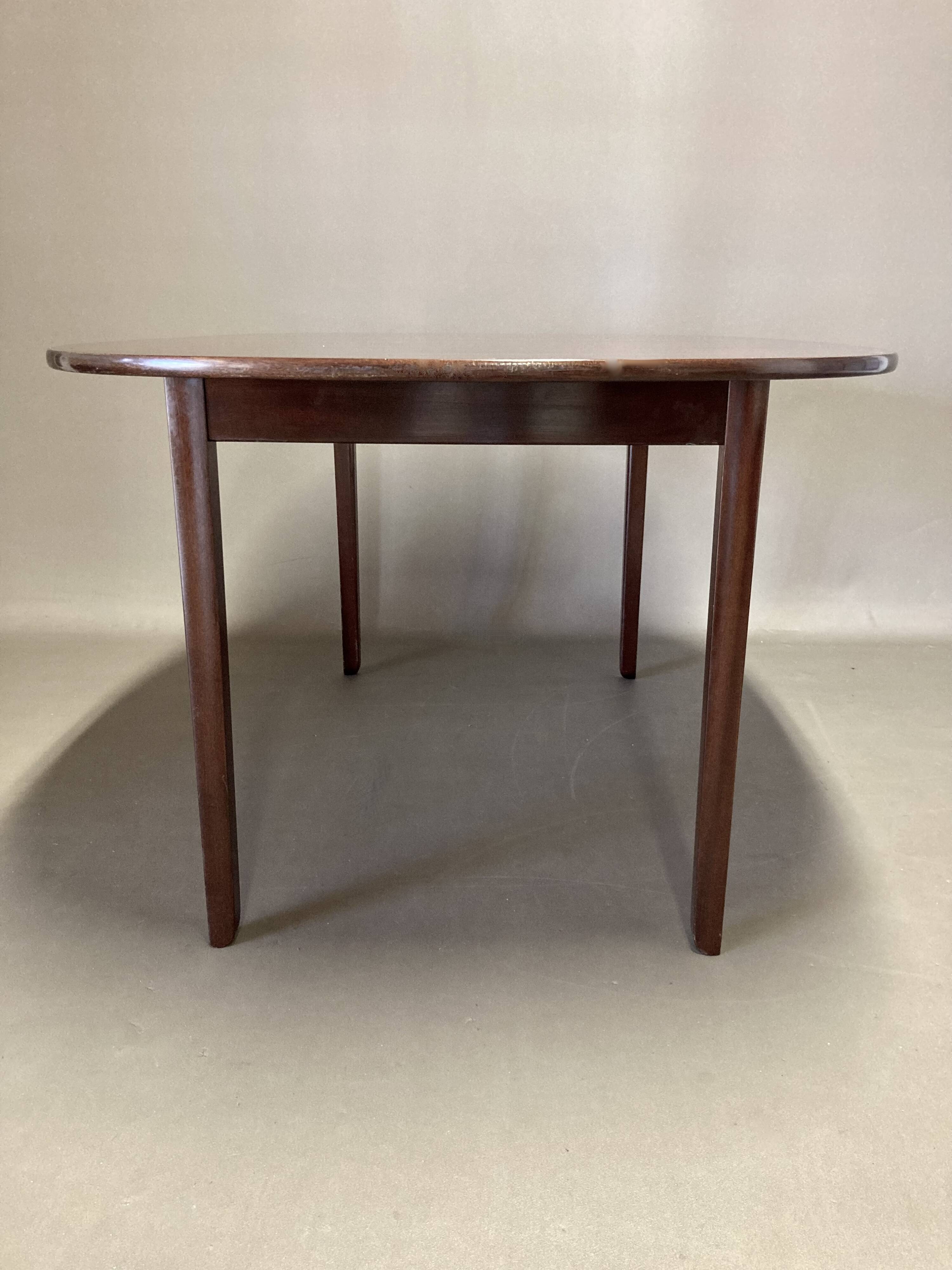 Table haute palissandre Design Scandinave "Ole Wanscher" 1950.