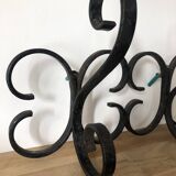 Double wrought iron wall hook