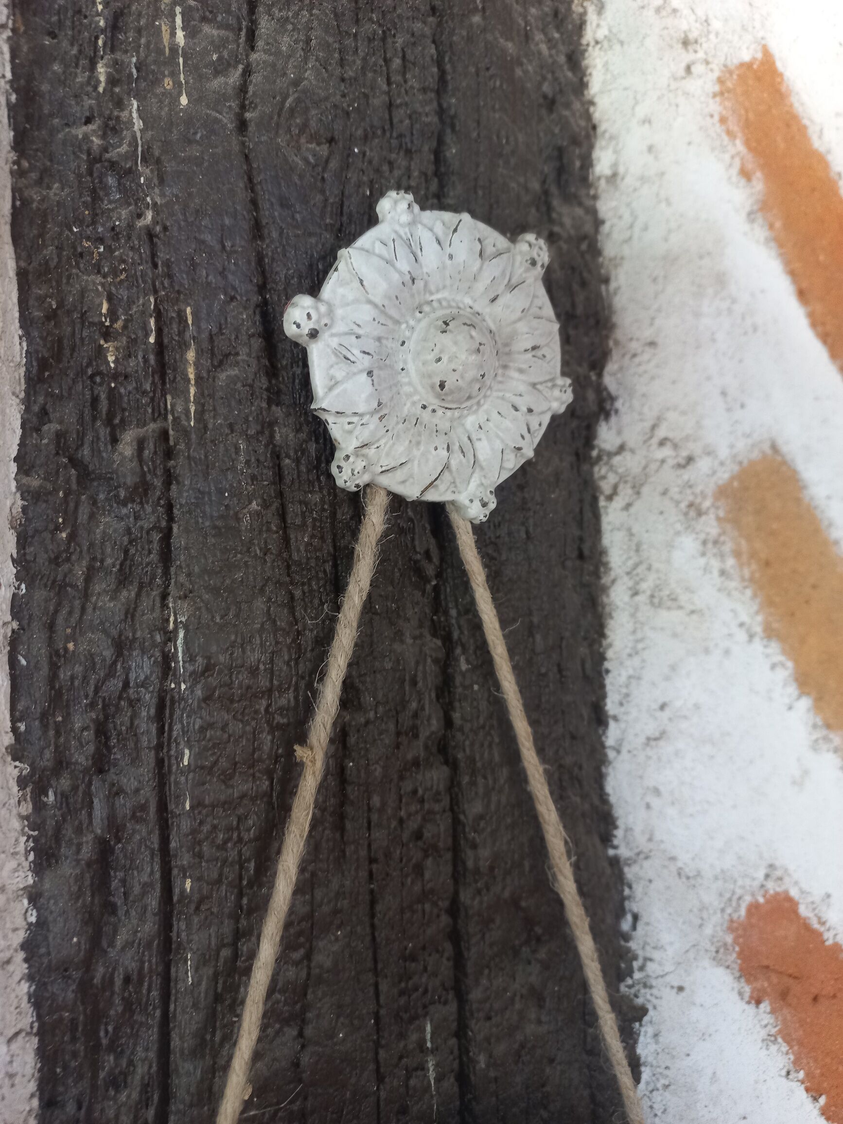 Oval mirror Art Deco patinated linen