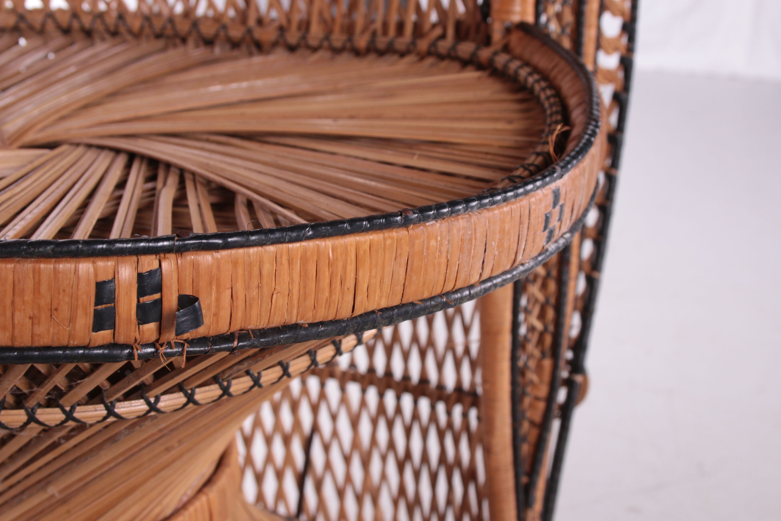 French King Sized Emmanuelle Peacock Chair, 1960s