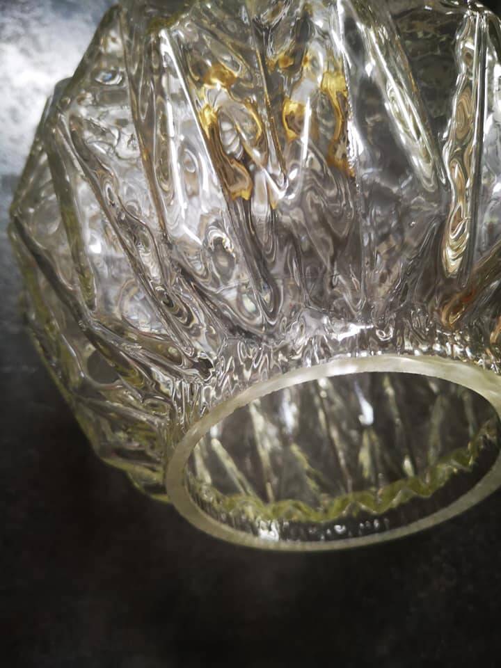 Geometric glass pendant light