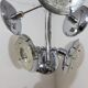 Esperia chandelier 1970s, chrome and Murano glass, 6 arms adjustable