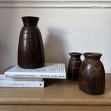 African Vase Solid Wood - Primitive Art - Wabi Sabi Sculpture