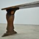 HANDMADE antique wooden French farmhouse bench, 1930s