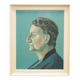 vintage beige frame mint green portrait man