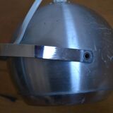 Pair of 70s space age eye ball chandeliers in brushed aluminum