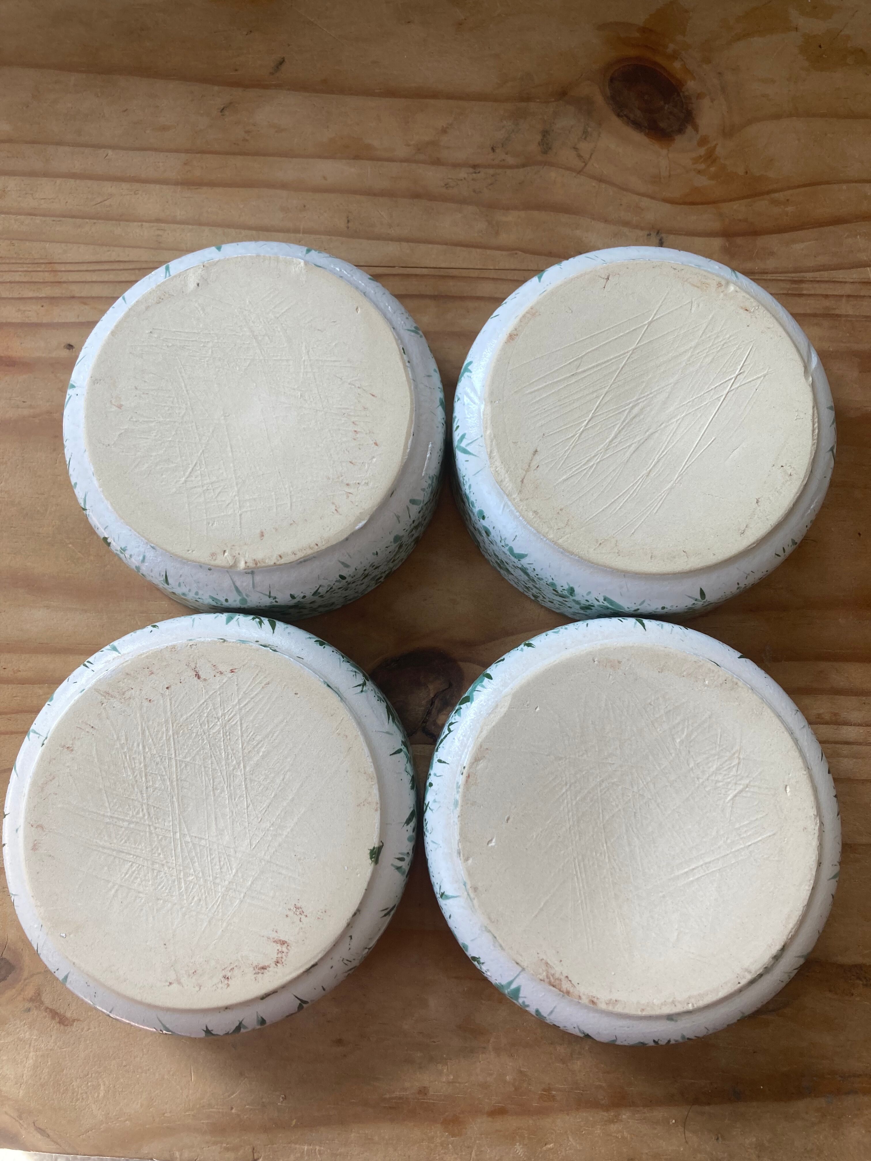 4 speckled ceramic ramekins