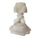 Antique Alabaster Tea Light Holder On Foot, late 1800s
