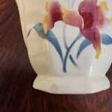 Digouin Sarreguemines coffee service with iris decoration