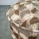 1930s Czechoslovak Art Deco Upholstered Round Tabouret Stool