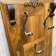 Vintage coat rack wardrobe in solid walnut from the 1930s.