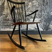 Fauteuil Rocking chair Roland Rainer scandinave