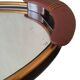 Old Superb Art Deco Style Tray Mirror Handle In Leather Or Faux Vintage