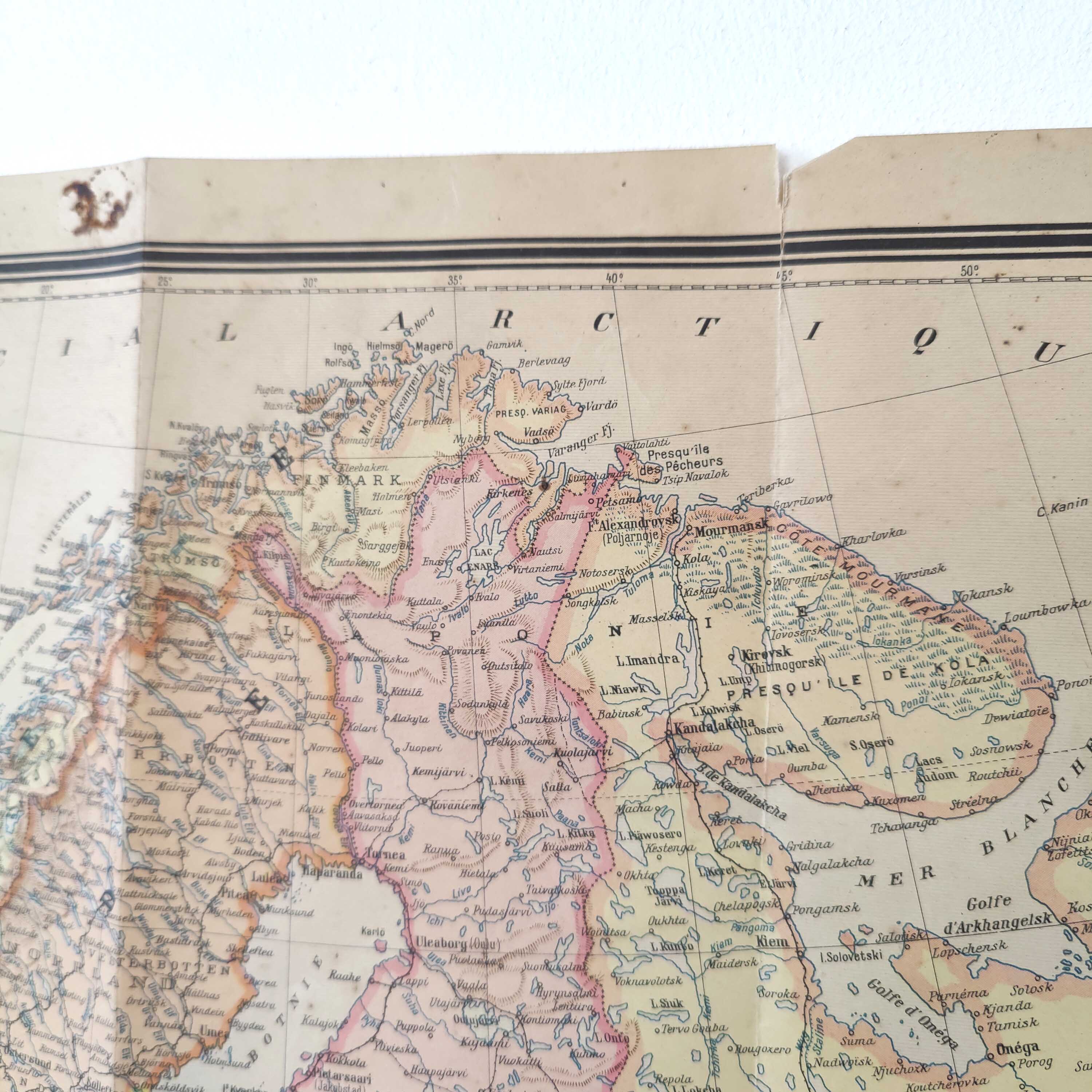 Vintage map Europe 98x74cm