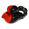 Red and black Vallauris candle holder