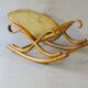 Footrest known as "Flaneuse" by Thonet, 1910 - Blond bentwood