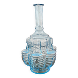 Blue glass carafe