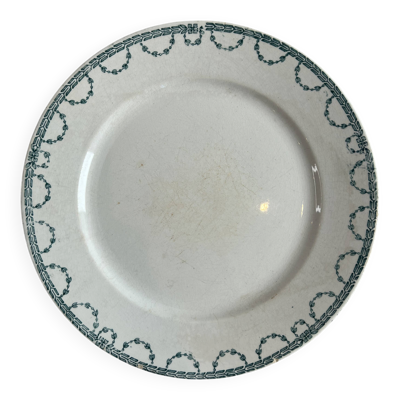 Assiette plate Sarreguemines Table de fer Faust