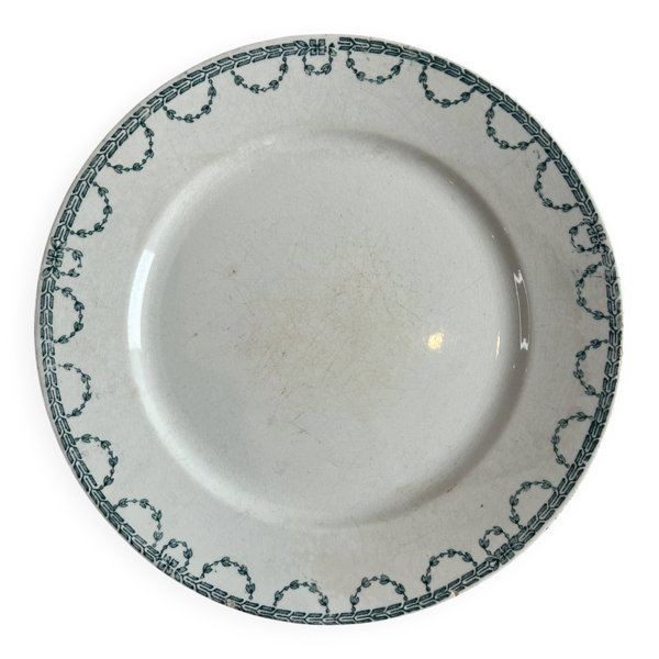 Assiette plate Sarreguemines Table de fer Faust
