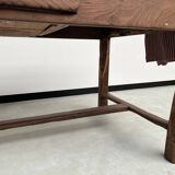 Antique work table in solid cherry and acacia