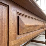 Solid walnut farmhouse castle table 1900 XXL