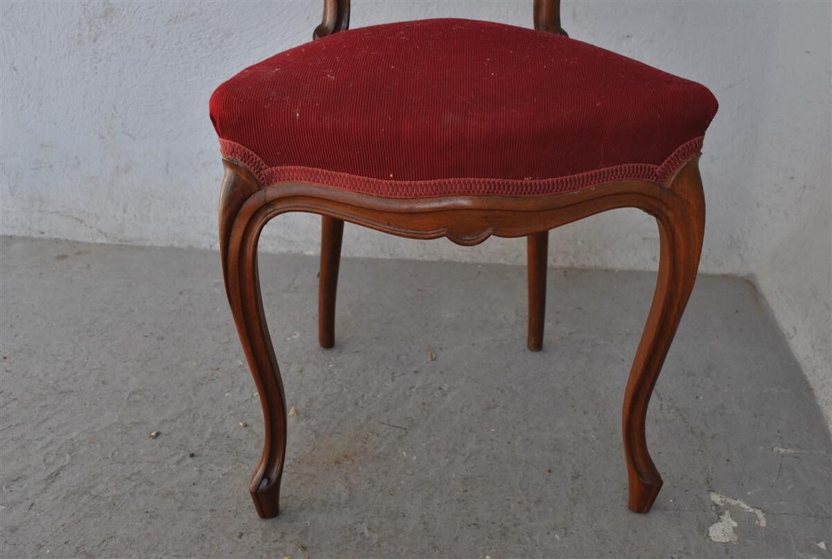 Pair of Chair Napoleon III period mahogany late XIXth
