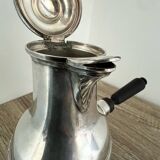 Silver-plated chocolate pot stamped ARGIT SFOA with ebony handle