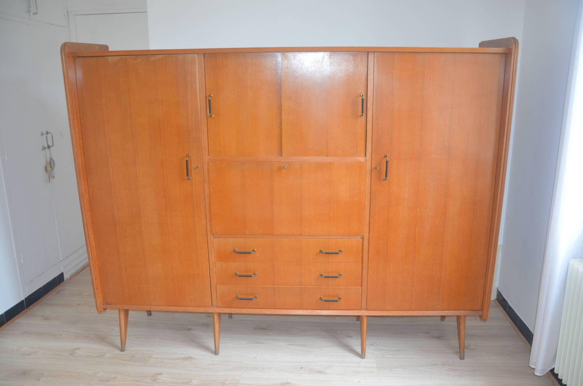Vintage SAM Production Demi Siècle Armoire Secretary