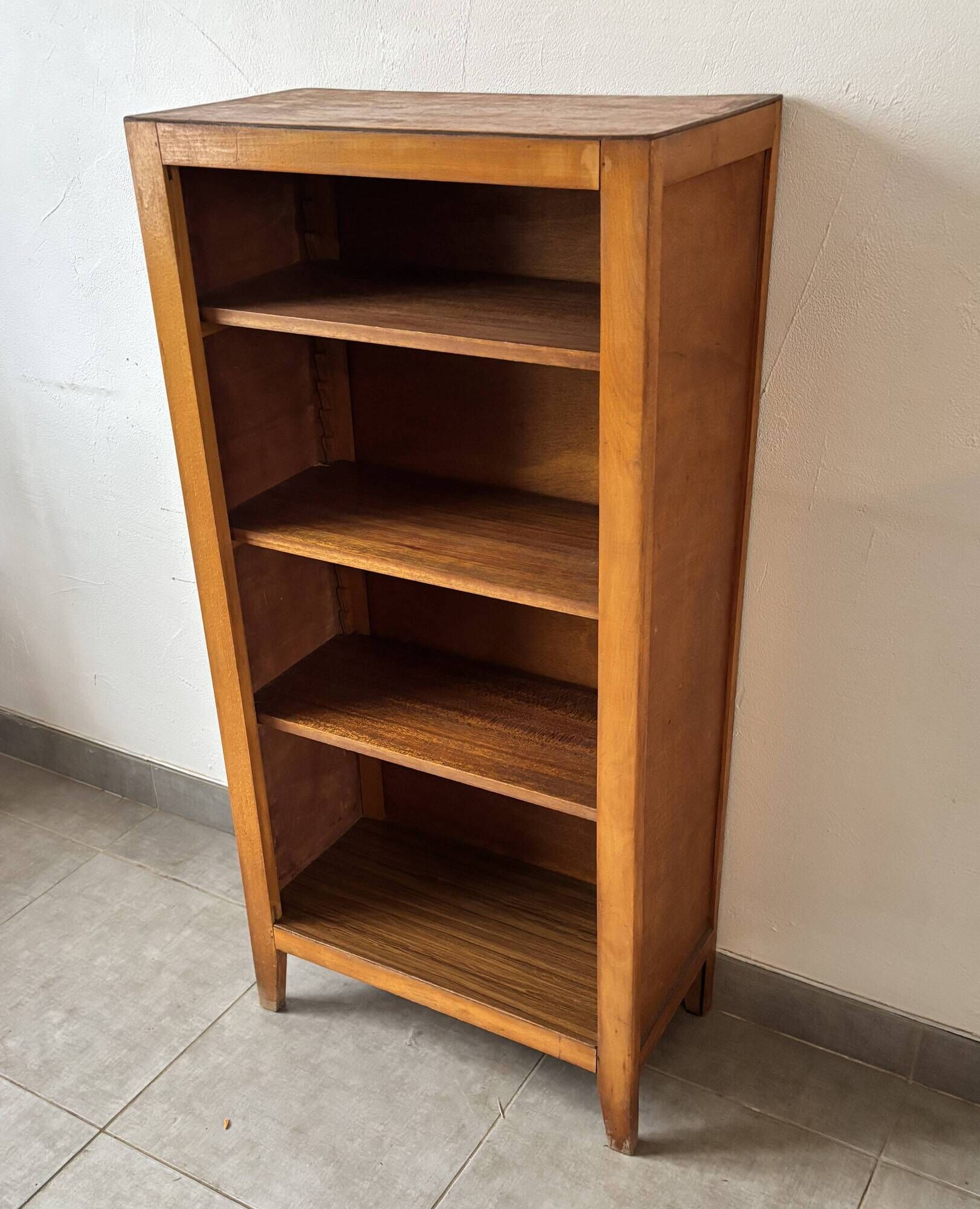 Small vintage oak library - Modular shelves, 1960s