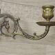 Antique French Gothic Dragon Bronze Double Piano Sconce Signed L. Pinet