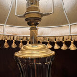 Crystal lamp stand | round diamond cut crystal lamp | stuart crystal lamp